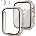 Apple Watch 40MM 4-5-6 SE Seri Uyumlu Starlight 360 Derece Koruma ve Temperli Cam Ekran Koruyucu