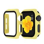 Apple Watch 40mm ile uyumlu Full Kasa Korumalı Ekran Koruyucu Sarı