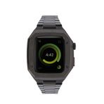 Apple Watch 44mm Kordon Swatch Saat Modeli Kasalı Metal Kordon