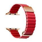 ???Apple Watch 7 45mm KRD-78 PU Deri Kordon Strap Kayış