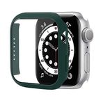 Apple Watch 7 8 41mm ile uyumlu Full Kasa Korumalı Ekran Koruyucu Gümüş