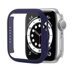 Apple Watch 7 8 41mm ile uyumlu Full Kasa Korumalı Ekran Koruyucu Lacivert