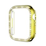 Apple Watch 7 8 41mm ile uyumlu Kenar Taşlı Kasa Koruyucu Gold