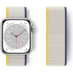 Apple Watch Gs Dt Pro T500 Ultra 42 44 45 49 mm Kordon Kayış Bileklik Hasır Örgü - 42-44-45-49mm - Beyaz-Sarı