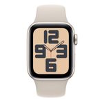 Apple Watch SE 2023 40 mm Yıldız Işığı Alüminyum Kasa Spor Kordon Akıllı Saat Teşhir- Outlet