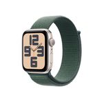 Apple Watch SE 2024 GPS 40 mm Yıldız Işığı Alüminyum Kasa Göl Yeşili Spor Loop Akıllı Saat
