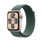 Apple Watch SE 2024 GPS + Cellular 40 mm Yıldız Işığı Alüminyum Kasa Göl Yeşili Spor Loop Akıllı Saat