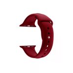 Apple Watch Seri 1 2 3 Icin 38 Mm Small Beden(S/M Size) Silikon Kordon(54 Renk) Bordo