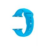 Apple Watch Seri 1 2 3 Icin 38 Mm Small Beden(S/M Size) Silikon Kordon(54 Renk) Mavi