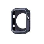 Apple Watch Seri 1 2 3 İçin 42 MM İki Renkli Silikon Tpu Kılıf (Siyah Gri)