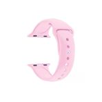 Apple Watch Seri 1 2 3 Icin 42 Mm Small Beden(S/M Size) Silikon Kordon(54 Renk) Pembe
