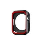 Apple Watch Seri 4 İçin 40 MM İki Renkli Silikon Tpu Kılıf (Siyah Kırmızı)