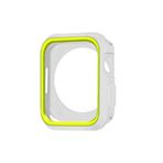 Apple Watch Seri 4 İçin 44 MM İki Renkli Silikon Tpu Kılıf (Gri Sarı)