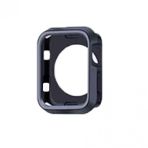 Apple Watch Seri 4 İçin 44 MM İki Renkli Silikon Tpu Kılıf (Siyah Gri)