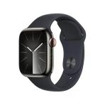 Apple Watch Seri 9 41 Cell Mm Çelik Kasa Spor Kordon S/M Akıllı Saat (Apple Türkiye Garantili) Grafit - Gece Yarısı