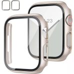 Apple Watch Series 10 46Mm Uyumlu Starlight 360 Derece Koruma Ve Temperli Cam Ekran Koruyucu Starlight