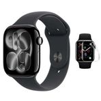 Apple Watch Series 11 46Mm 3 Adet Uyumlu Şeffaf Ultra Koruyucu Nano Jelatin