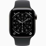Apple Watch Series 11 GPS+Cellular 46 mm Titanyum Kasa Arduvaz Siyah Spor Kordon Akıllı Saat