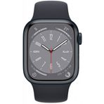 Apple Watch Series 8 45 mm Alüminyum Kasa Spor Kordon Gece Yarısı Akıllı Saat Teşhir- Outlet