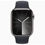 Apple Watch Series 9 45 mm Gps + Cellular Grafit Paslanmaz Çelik Kasa Spor Kordon Akıllı Saat