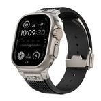Apple Watch Ultra 2 49mm Endurance Pro 316L Çelik Bağlantı Parçalı Silikon Kordon Kayış