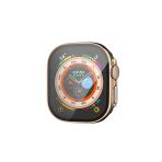 Apple Watch Ultra 49Mm Legend Camlı Kasa Ekran Koruyucu - Siyah-Gold-(5796)