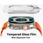 Apple Watch Ultra 49MM Uyumlu Kolay Kurulum Aparatlı Temperli Cam Ekran Koruyucu - Apple Watch 49mm - Şeffaf