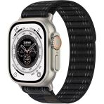 Apple Watch Uyumlu 44 45 46Mm Utra 49Mm Fabric Spor Yumuşak Kumaş Kordon Seri 2 3 4 5 6 Se 7 8 9 10 Siyah