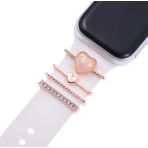 Apple Watch Uyumlu Kordon Aksesuarı Charm Set Kalp