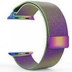 Apple Watch Uyumlu Seri 1 2 3 42 Mm Icin Metal Milanese Kordon Gokkusagi
