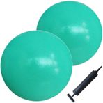 AppleRound 9 inç Pilates Topu, 2'li Paket, 1 Pompalı Küçük Egzersiz Topu, Pilates, Yoga, Fitness, Fizik Tedavi, Stabilite Çekirdek Antrenmanı (Turkuaz) için