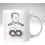 Applucky Mustafa Kemal Atatürk Baskı Kupa Bardak - 010 - Beyaz - 350 ml