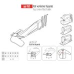 Apr Apere Apr 165-C 60 mmx20 mm Çift İğne Pat ve Kemer Aparatı