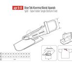 Apr Apere Apr 8-R 60 mmx25 mm Biye Tek Kıvırma Klorat (Etek) Aparatı