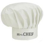 Apr10 Mrs.chef Nakış Işlemeli Mantar Kep Aşçı Şef Şapkası - Standart - Beyaz