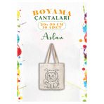aprendi dünyanı ve kendini koru,ham bez kullan Çocuklara Özel 10’lu Boyama Çantası – ASLAN Baskılı Eğlenceli Etkinlik Seti (20x30 cm)