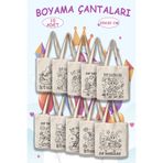 aprendi dünyanı ve kendini koru,ham bez kullan Çocuklara Özel 10’lu Boyama Çantası – İyi Tatiller Temalı Eğlenceli Etkinlik Seti (20x30 cm)