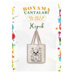 aprendi dünyanı ve kendini koru,ham bez kullan Çocuklara Özel 10’lu Boyama Çantası – KÖPEK Baskılı Eğlenceli Etkinlik Seti (20x30 cm)