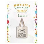 aprendi dünyanı ve kendini koru,ham bez kullan Çocuklara Özel 10’lu Boyama Çantası – TAVŞAN Baskılı Eğlenceli Etkinlik Seti (20x30 cm)