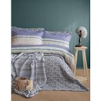 Apricitas Home Çift Kişilik Timeless Set Pisagor Indigo - Yatak Ortusu Lacivert