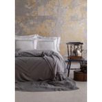 Apricitas Home Moneda Gri, Çift Kişilik Desenli Yatak Örtüsü Seti - 220 x 240 cm