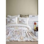 Apricitas Home Senses Dreamland Teracotta Çift Kişilik Pamuk Kapitoneli Nevresim Complete Set - Terracotta - 220 x 230 cm
