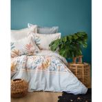 Apricitas Home Senses Scarlet Mavi Tek Kişilik %100 Pamuk Kapitoneli Nevresim Complete Set - Beyaz - Mavi - 180 x 230 cm