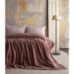 Apricitas Home Trusty Pembe Tek Kişilik Jakar Desen Battaniye 160X220CM - Renkli - 160 x 220 cm
