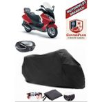 Aprilia Atlantic 200 Branda Siyah Arka Çanta Uyumlu(Topcase) Motosiket Brandası Motor Örtüsü Çadır Su Geçirmez Motosiklet Kılıfı Motor Brandası,lastikli,taşıma Torbalı