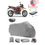 Aprilia Dorsoduro Branda Gri Arka Çanta Uyumlu(Topcase) Motosiket Brandası Motor Örtüsü Çadır Su Geçirmez Motosiklet Kılıfı Motor Brandası,lastikli,taşıma Torbalı