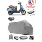 Aprilia Mojito 125 Custom Branda Gri Arka Çanta Uyumlu(Topcase) Motosiket Brandası Motor Örtüsü Çadır Su Geçirmez Motosiklet Kılıfı Motor Brandası,lastikli,taşıma Torbalı