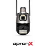 Apronx APX-WP242 6mp 2.8mm Çift Kamera 19 LED Wifi Ptz - Siyah