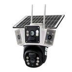 Apronx APX-WSP143 6 MP 3.6 mm 4G 20 LED Wi-Fi PTZ Solar Çift Kamera