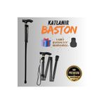 Aps Katlanır Baston Siyah Kolay Taşıma Yüksek Kalite Denge Bastonu Ayarlanabilir